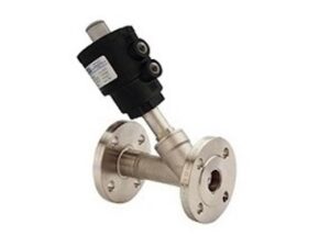 Vanne pneumatique inox à brides NF
