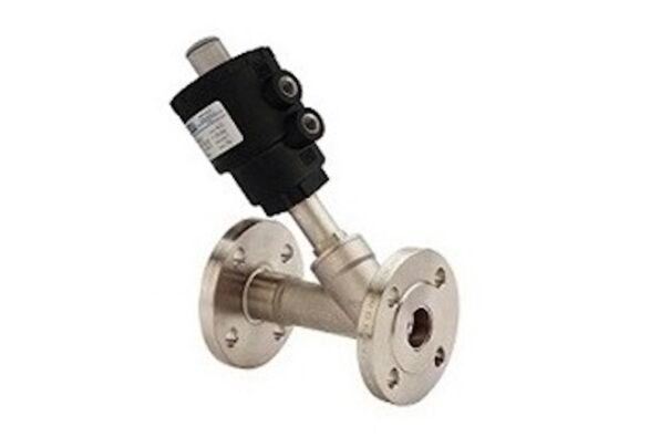 Vanne pneumatique inox à brides NF